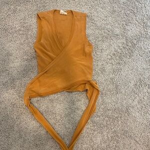 Gardenbelle Prana Forest Fiber Wrap Top Honey Ginger